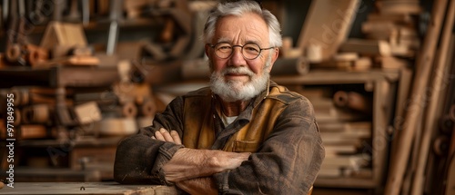 Carpenter crafting fine woodwork in workshop.