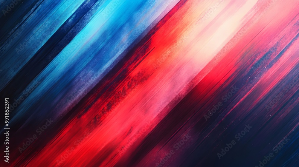 Bright abstract background with diagonal stripes with gradient transition from blue to red tone Bright abstract background with diagonal stripes with gradient transition from blue to red tone
