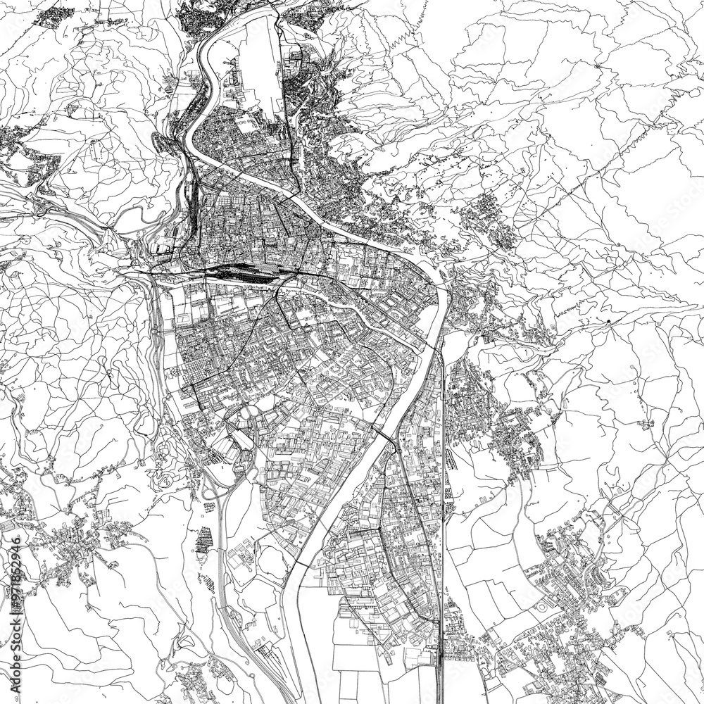 Naklejka premium 3D illustration of city and urban in Innsbruck Austria