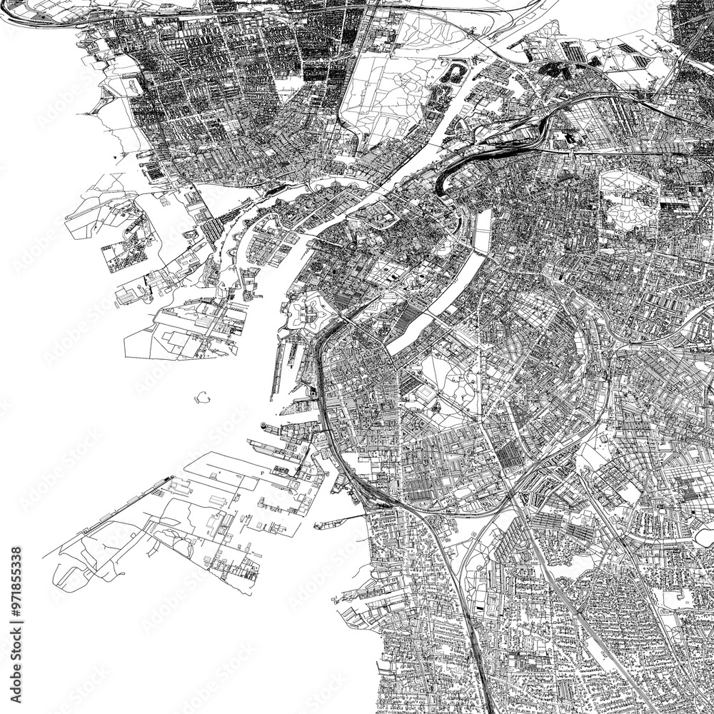 Fototapeta premium 3D illustration of city and urban in Copenhagen Denmark