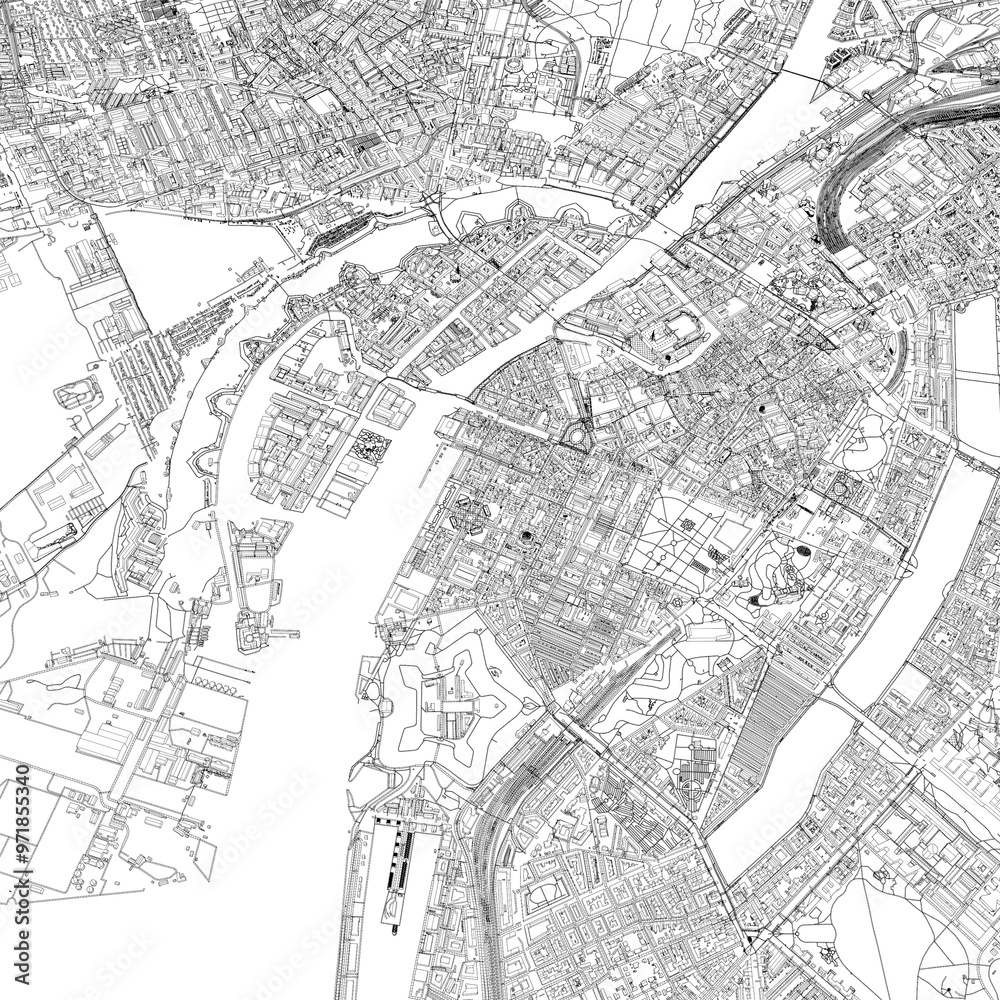 Fototapeta premium 3D illustration of city and urban in Copenhagen Denmark