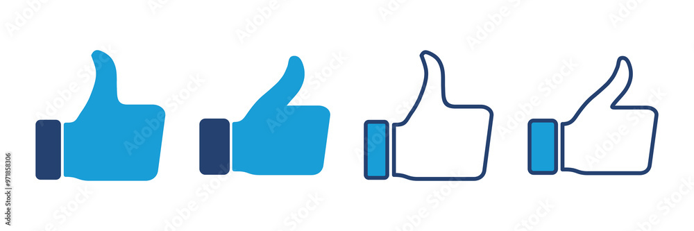 Thumbs up icon vector. Hand like. Like icon vector. Thumbs up icon vector. Hand like. Like icon vector.