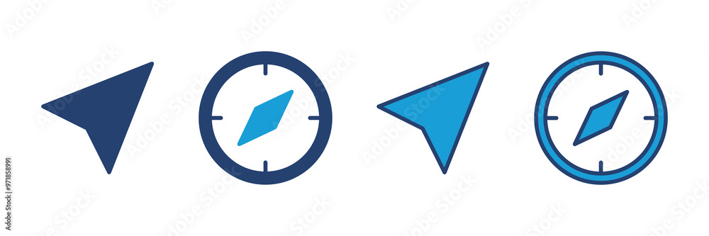 Compass icon vector. arrow compass icon vector Compass icon vector. arrow compass icon vector