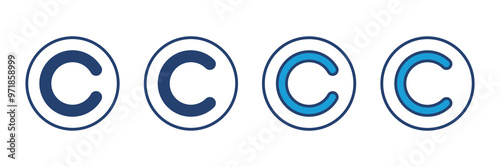 Copyright icon vector. copyright symbols