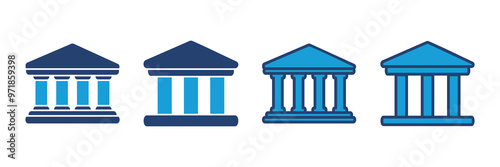 Bank icon vector. bank vector icon, museum, university