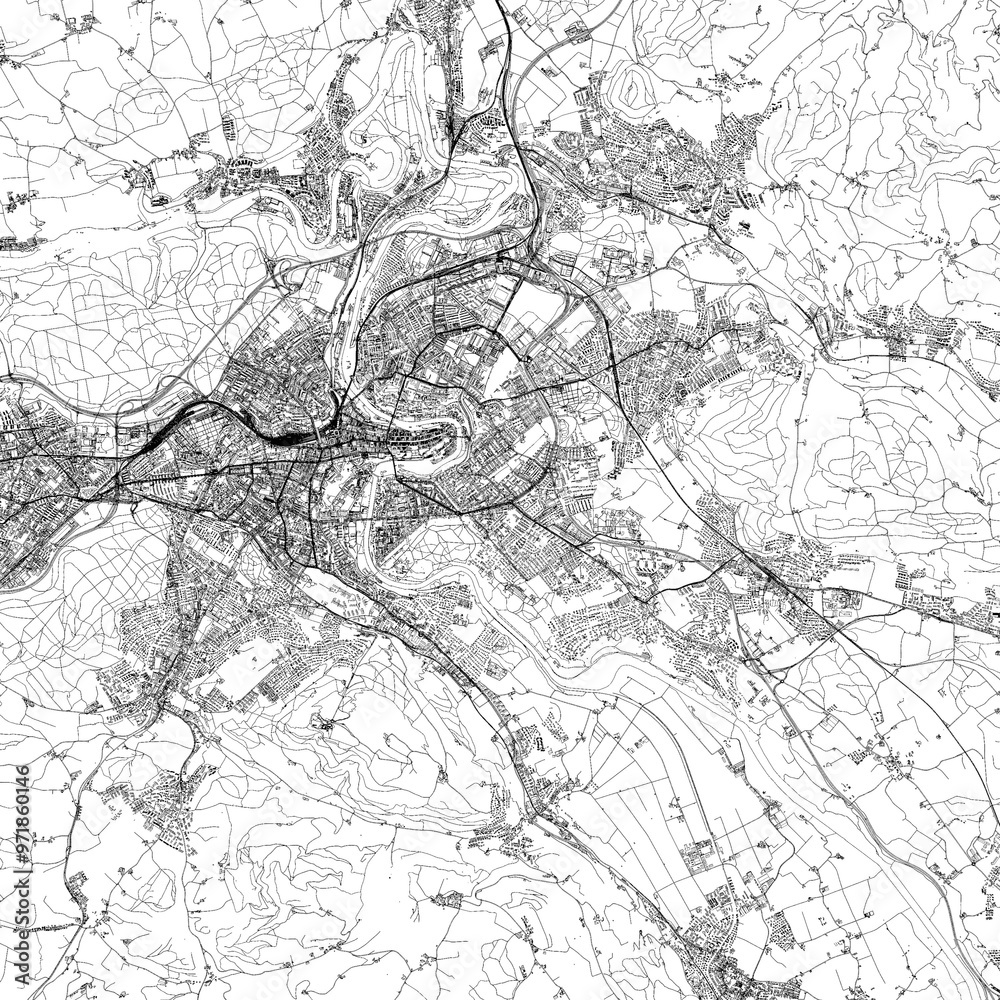 Naklejka premium 3D illustration of city and urban in Bern Switzerland