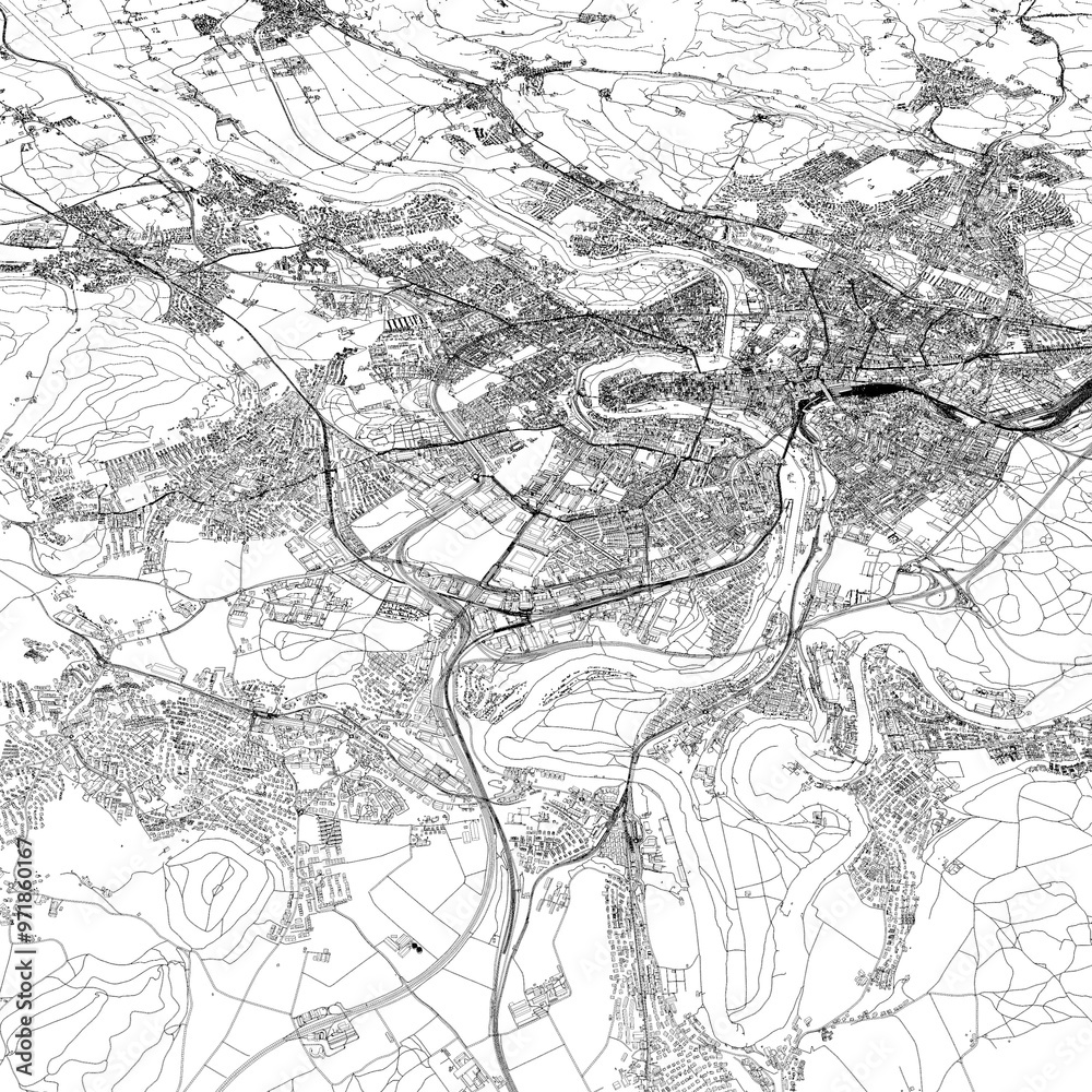 Naklejka premium 3D illustration of city and urban in Bern Switzerland