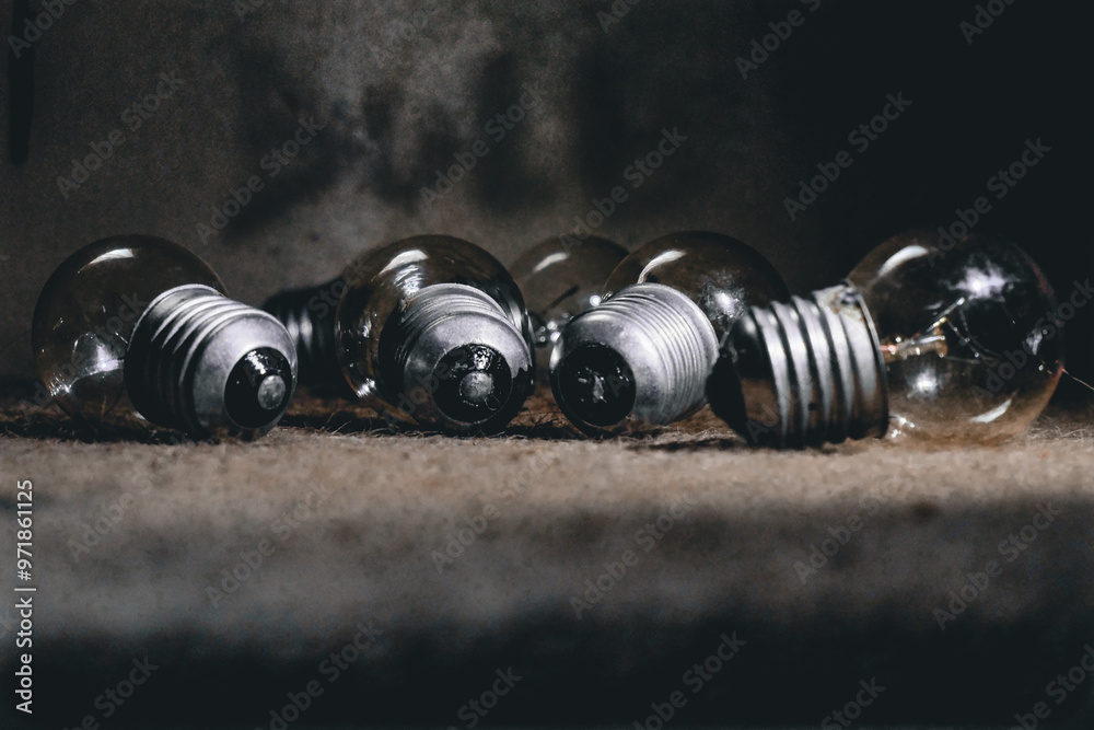custom made wallpaper toronto digitala group of light bulbs are on the table, the light bulbs are lying on the table in a low light room