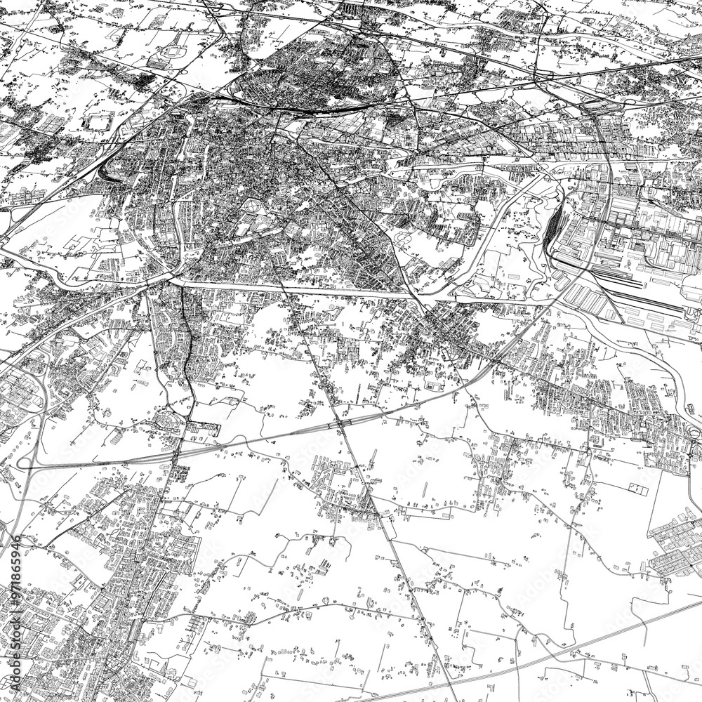 Naklejka premium 3D illustration of city and urban in Padua Italy