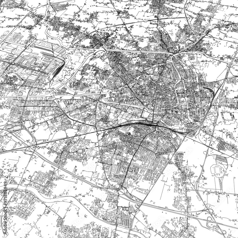 Naklejka premium 3D illustration of city and urban in Padua Italy