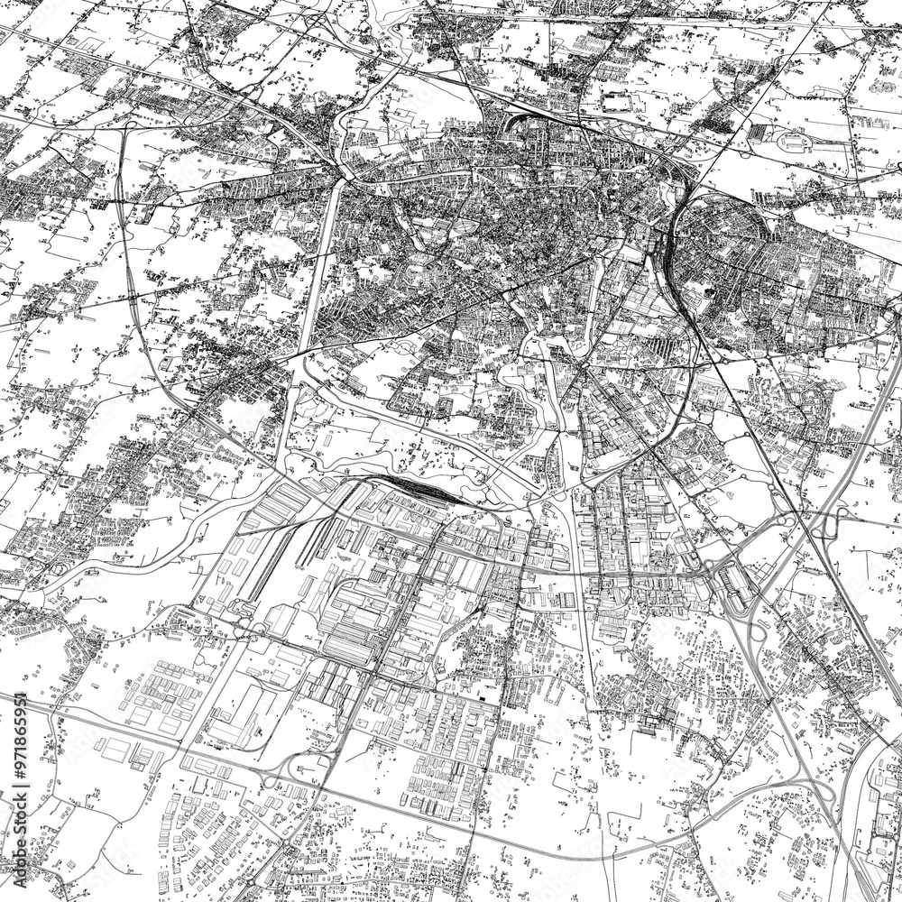 Fototapeta premium 3D illustration of city and urban in Padua Italy