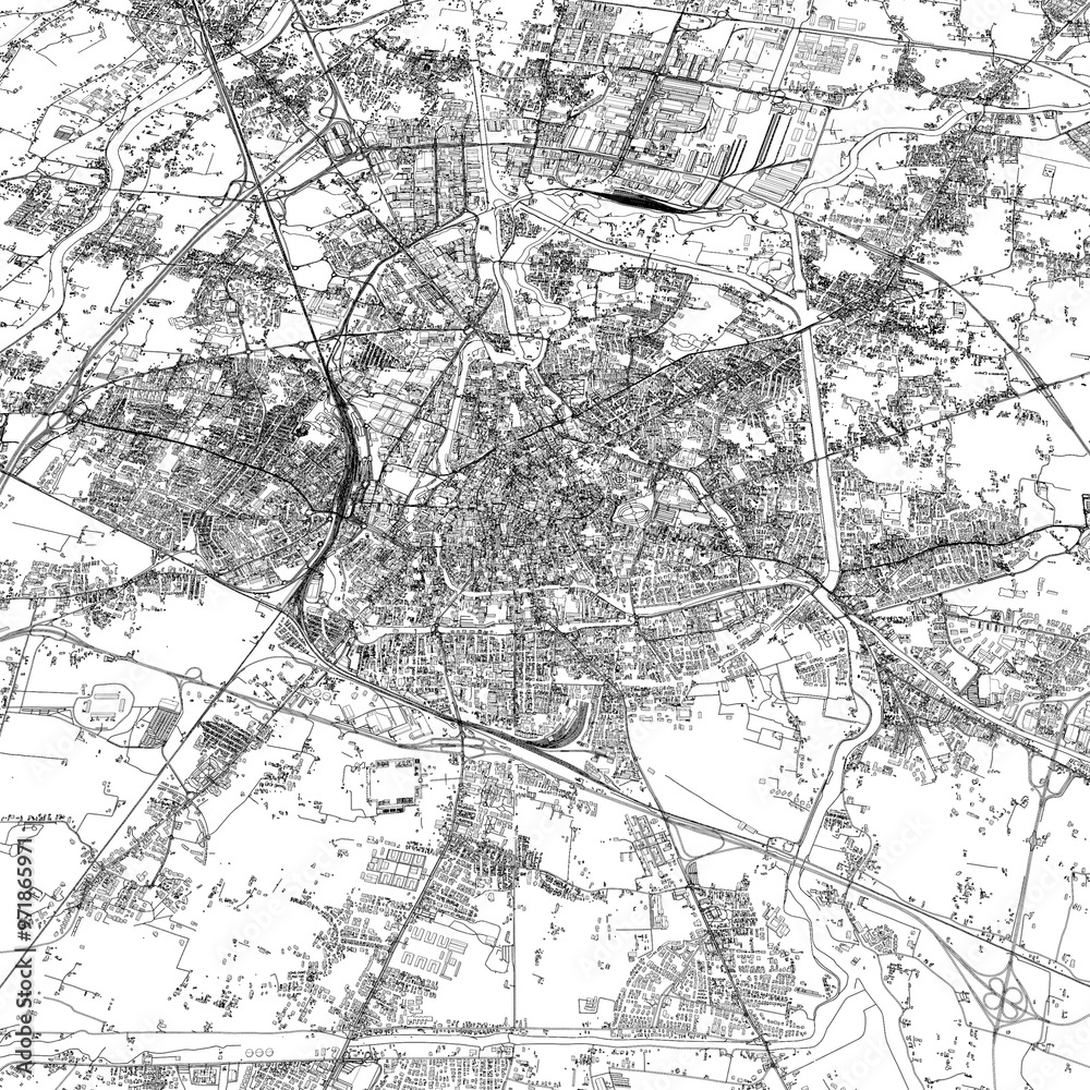 Obraz premium 3D illustration of city and urban in Padua Italy