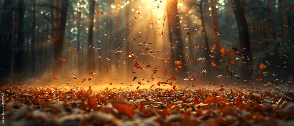 Paper leaves carry written messages.