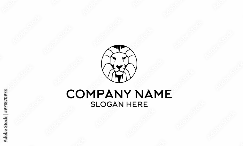 Lion logo vector illustration, emblem design. Simple lion logo, icon on white background. Lion logo vector illustration, emblem design. Simple lion logo, icon on white background.