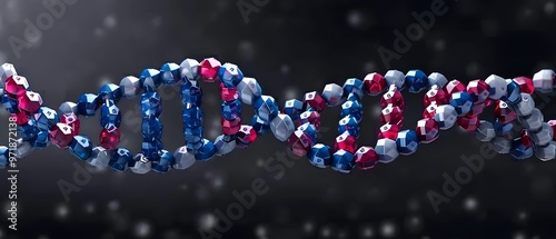 DNA molecule structure revealed.