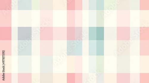 Abstract Pastel Grid Pattern with Pink, White, and Blue Tones