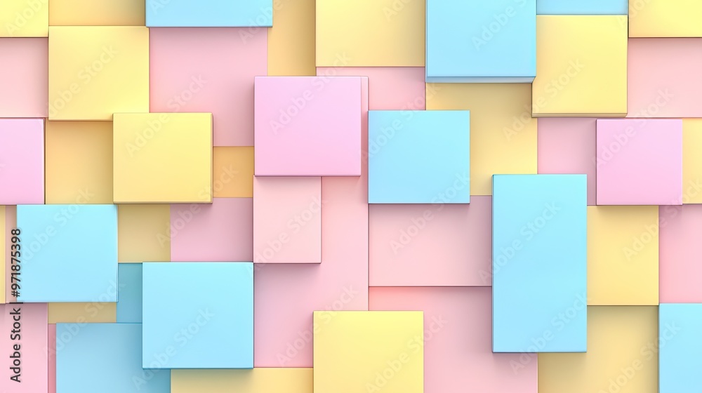 Abstract Pastel Colored Geometric Shapes Background Abstract Pastel Colored Geometric Shapes Background