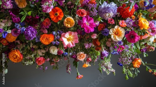 Blooming Beauty: Graceful Spring Flowers in Natural Suspension