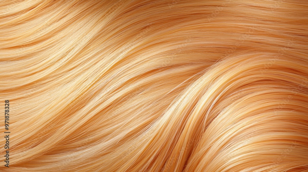 Blonde Hair Texture Shiny Wavy Hair Close Up Background Pattern Blonde Hair Texture Shiny Wavy Hair Close Up Background Pattern
