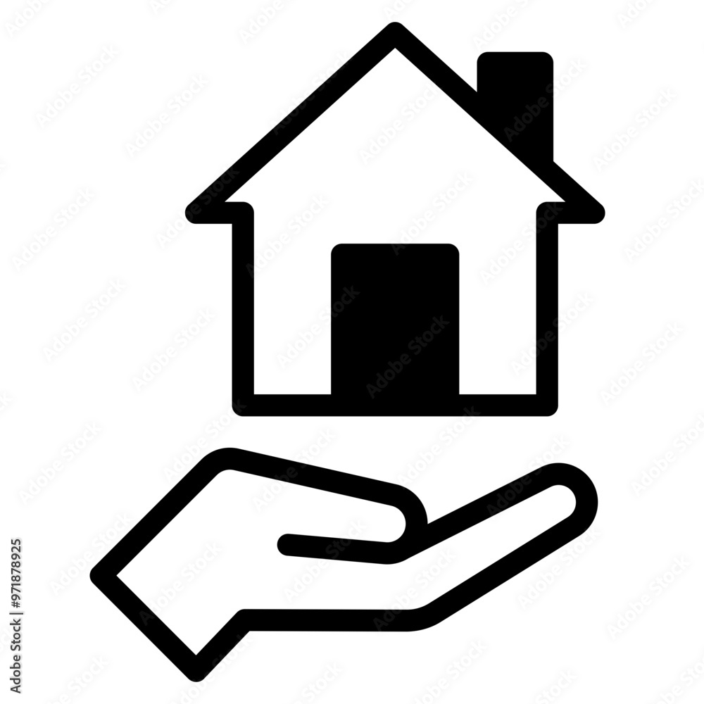 save home icon, house hand care icon save home icon, house hand care icon