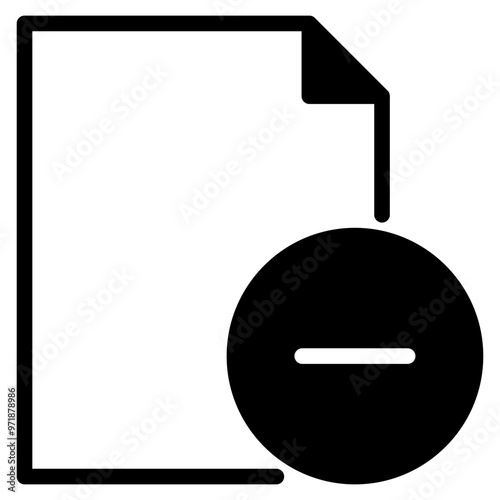 file document with minus icon