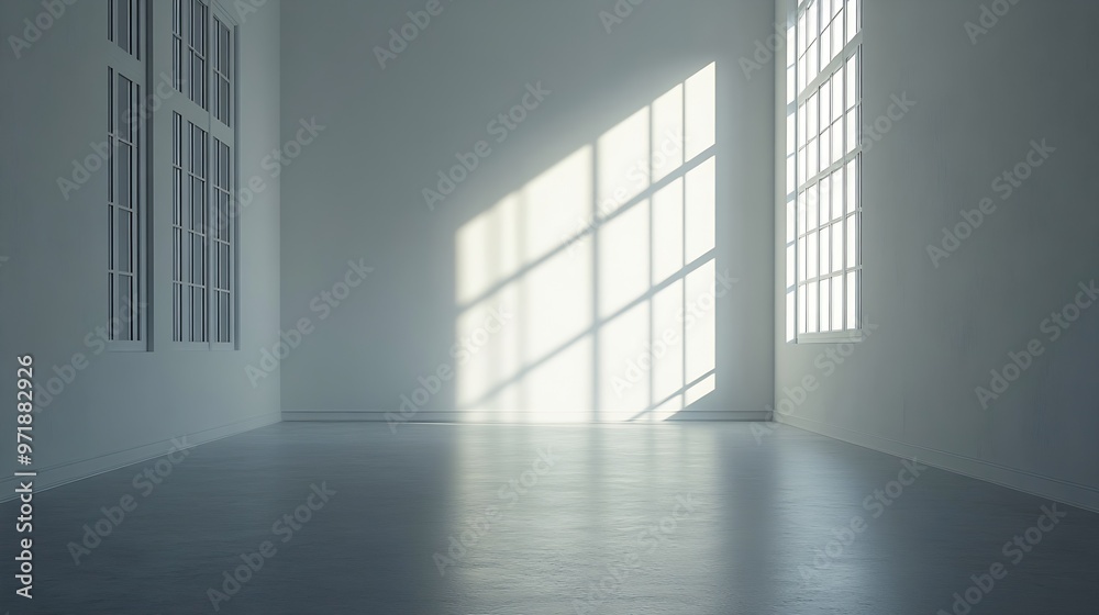 empty room for square show case background : Generative AI empty room for square show case background : Generative AI