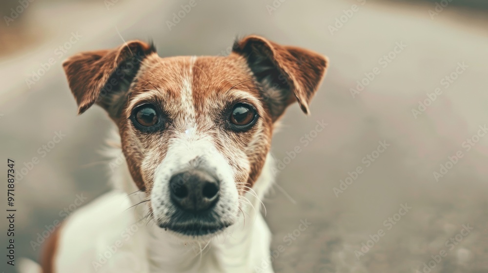 A dog wearing a medical cone sits calmly outside, its curious eyes focused on something in the distance as it enjoys the fresh air A dog wearing a medical cone sits calmly outside, its curious eyes focused on something in the distance as it enjoys the fresh air
