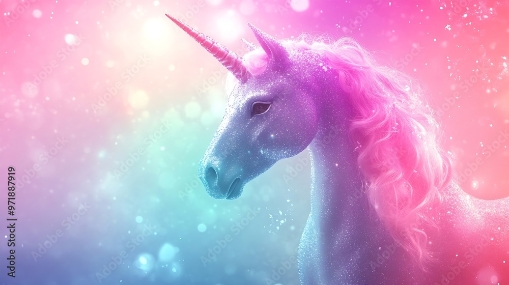 Holographic Unicorn Gradient Trendy neon pink purple very peri blue teal colors soft blurred background : Generative AI Holographic Unicorn Gradient Trendy neon pink purple very peri blue teal colors soft blurred background : Generative AI
