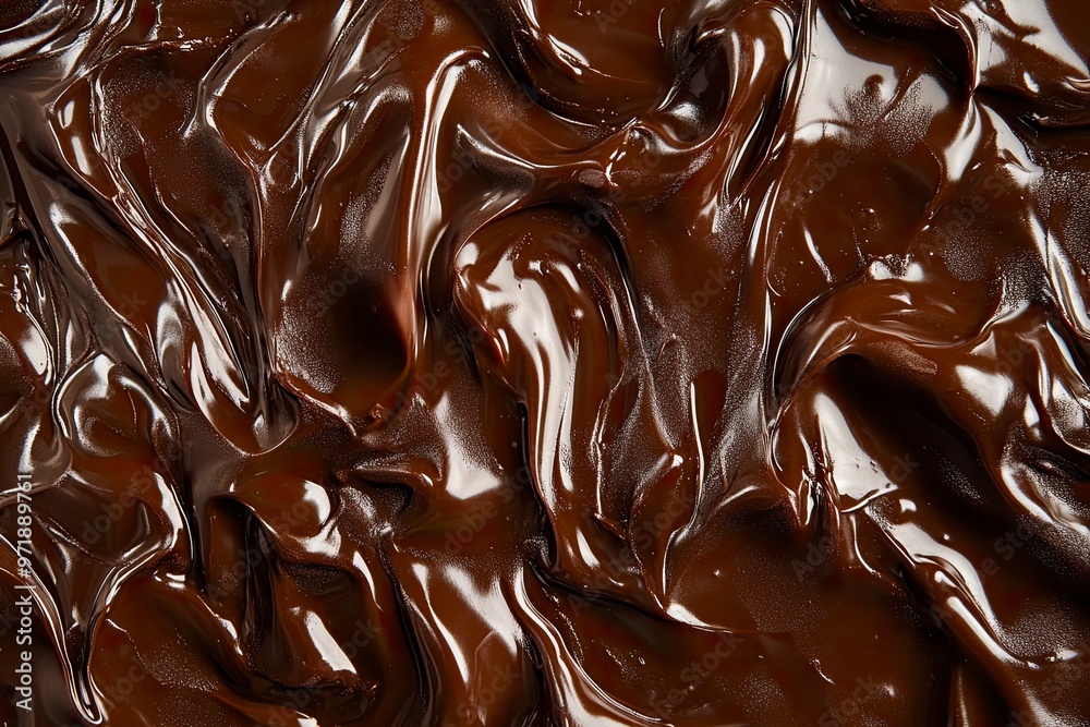 Processed collage of melted liquid chocolate texture. Background for banner, backdrop or texture for 3D mapping , ai Processed collage of melted liquid chocolate texture. Background for banner, backdrop or texture for 3D mapping , ai