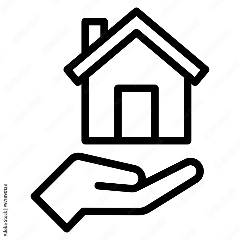 save home icon, house hand care icon save home icon, house hand care icon