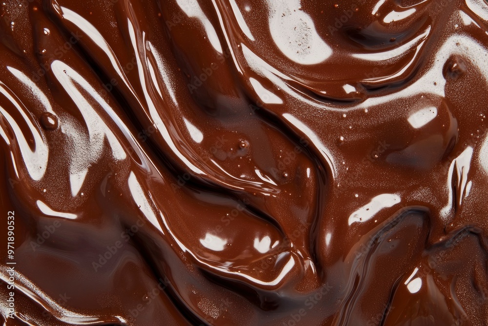 Processed collage of melted liquid chocolate texture. Background for banner, backdrop or texture for 3D mapping , ai Processed collage of melted liquid chocolate texture. Background for banner, backdrop or texture for 3D mapping , ai