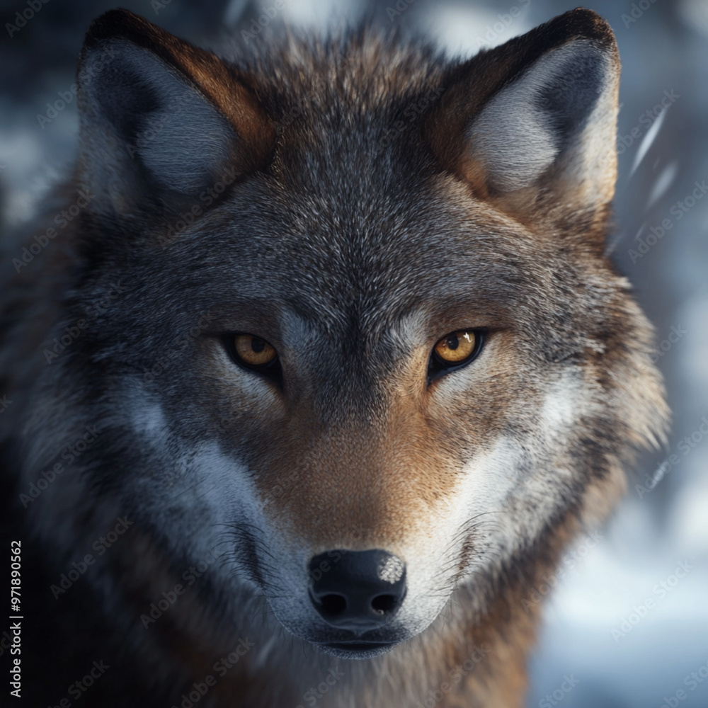 Fototapeta premium gray wolf portrait