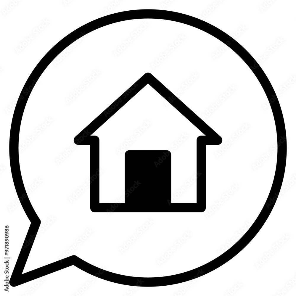 chat with house icon chat with house icon