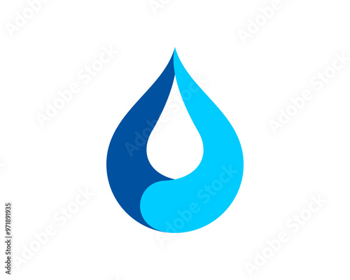 Abstract water drop vector illustration logo
