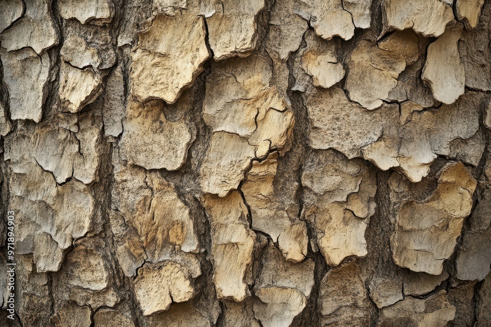 Close-up of Rough, Cracked Tree Bark Texture Close-up of Rough, Cracked Tree Bark Texture