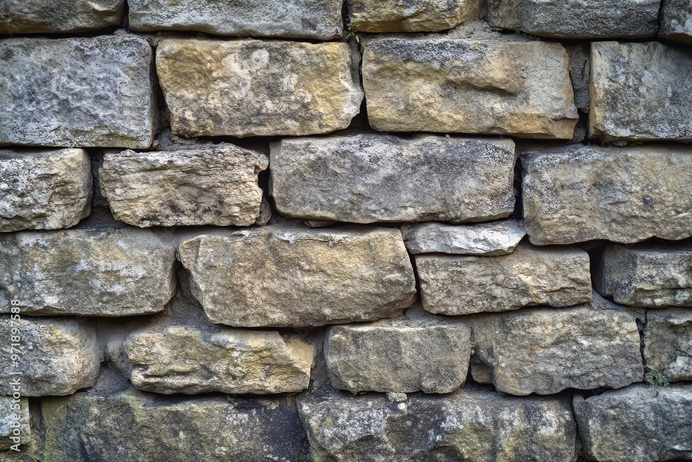 Close-up of a Stone Wall with Irregularly Shaped Stones Close-up of a Stone Wall with Irregularly Shaped Stones