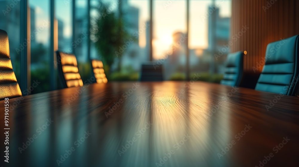 Fototapeta premium empty boardroom or meeting room : Generative AI