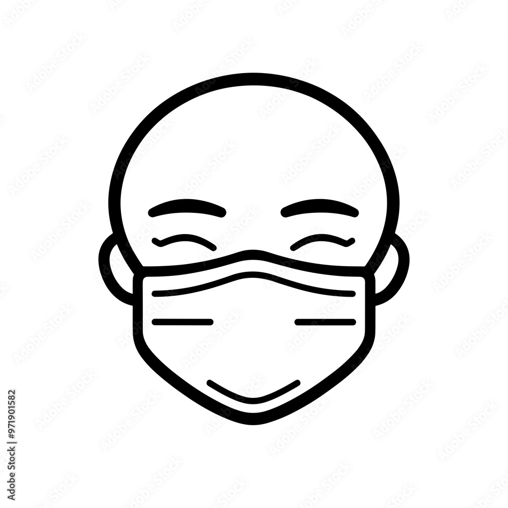 A cheerful character with a mask symbolizes safety and health awareness, promoting the importance of protective measures in daily life A cheerful character with a mask symbolizes safety and health awareness, promoting the importance of protective measures in daily life