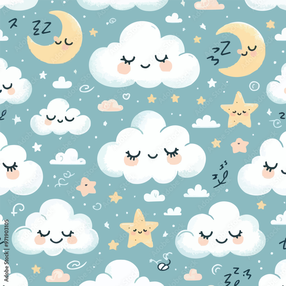 seamless pattern with clouds seamless pattern with clouds