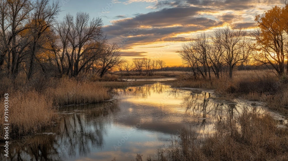 Sunset Reflections on a Serene Lake Sunset Reflections on a Serene Lake