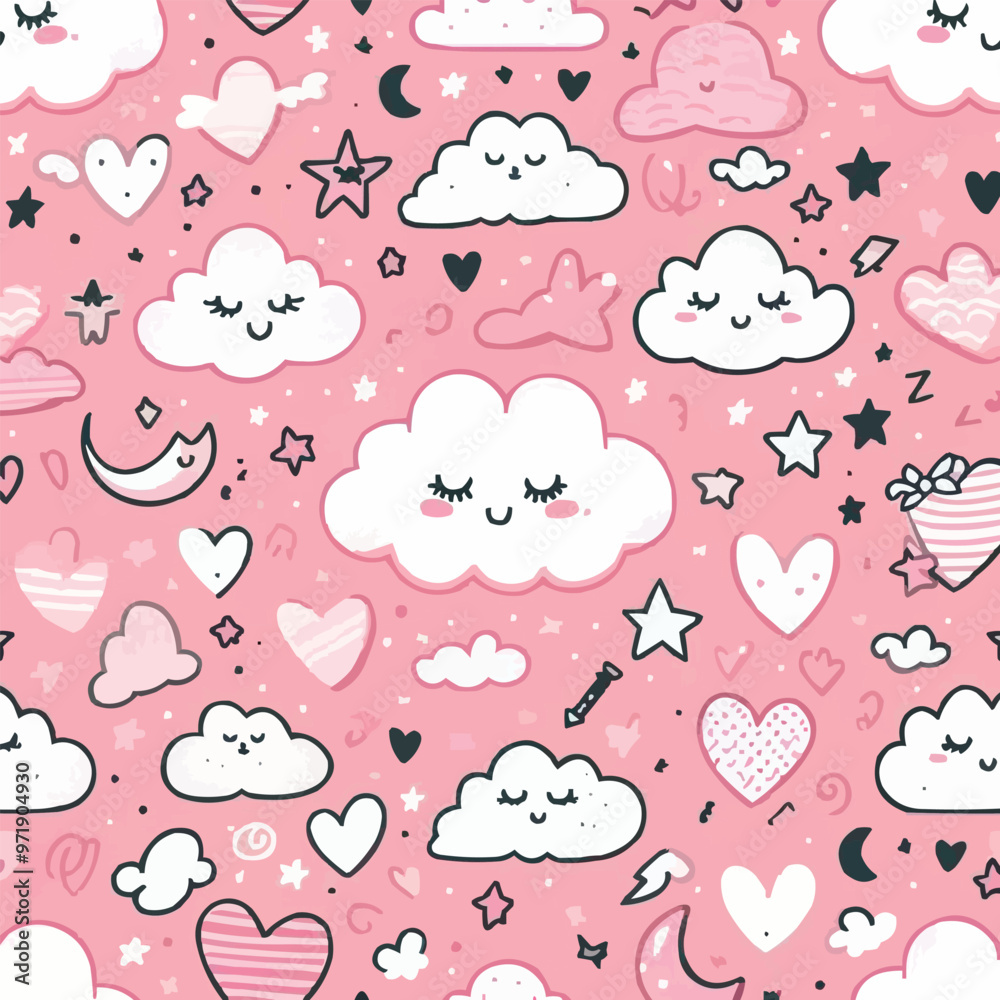 seamless pattern with clouds seamless pattern with clouds