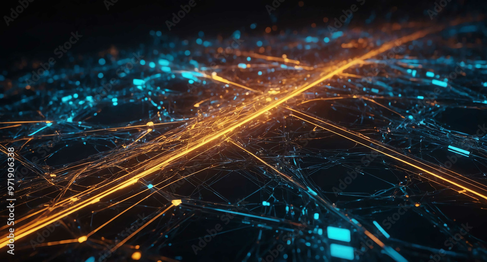 Futuristic tech network glow abstract background Futuristic tech network glow abstract background