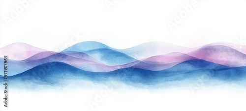 gentle waves, isolated on a...