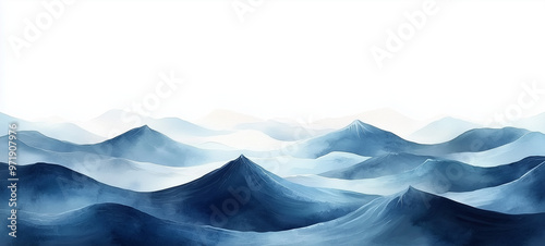 gentle waves, isolated on a...