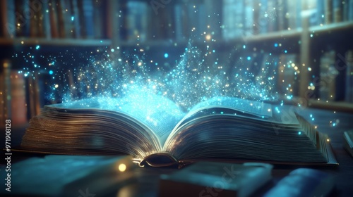 Wallpaper Mural Books imagination, 3d illustration.the concept of international literacy day, copy space. World book day. Torontodigital.ca