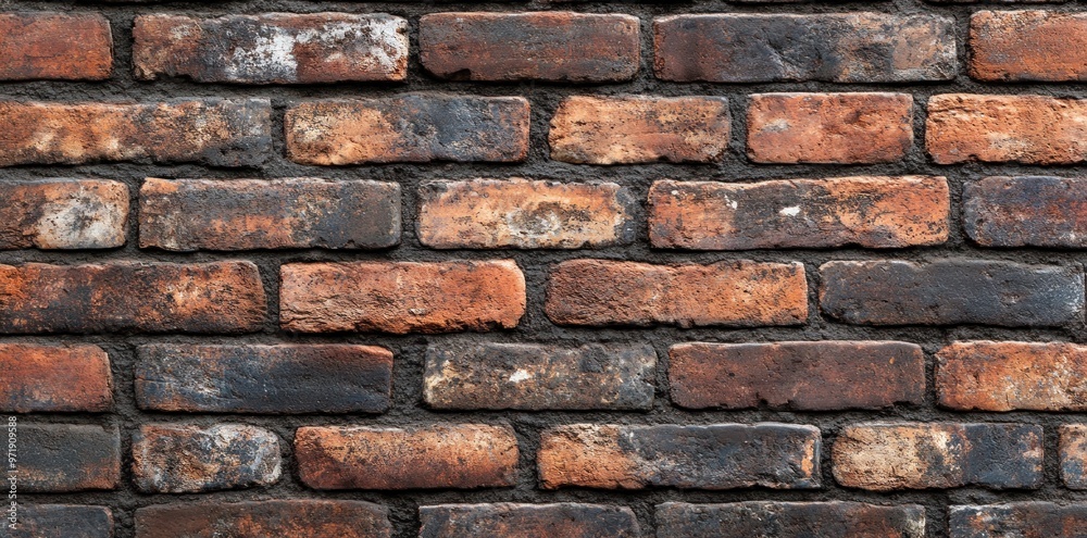 Weathered Brick Wall with Mortar Weathered Brick Wall with Mortar