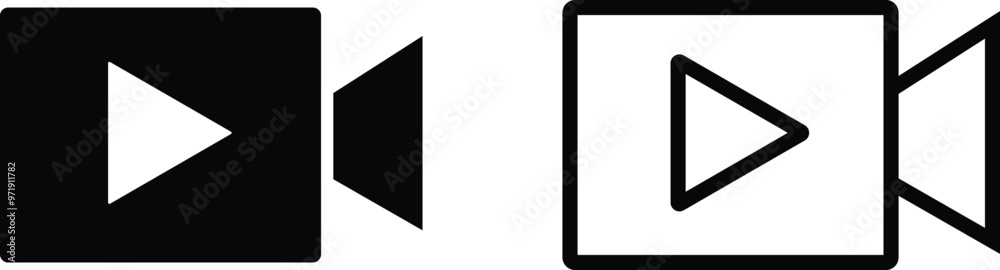 illustration of a set of icons for web cameras icons set illustration of a set of icons for web cameras icons set