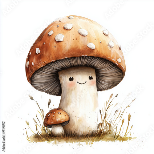 A little mushroom with a sm...