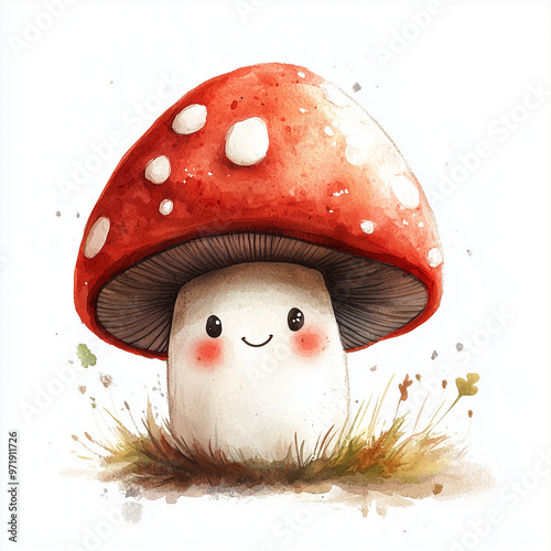 A little mushroom with a sm...