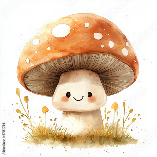 A little mushroom with a sm...